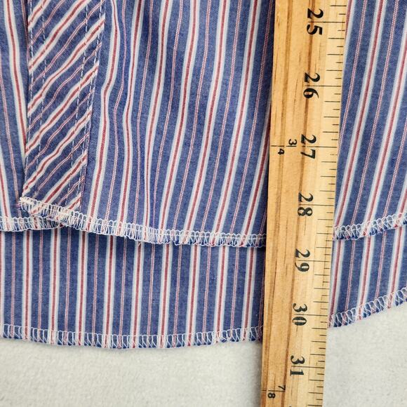 Wrangler Western Shirt Vintage Striped Men’s SZ M Cowboy Pearl Snaps Rodeo - Picture 9 of 16